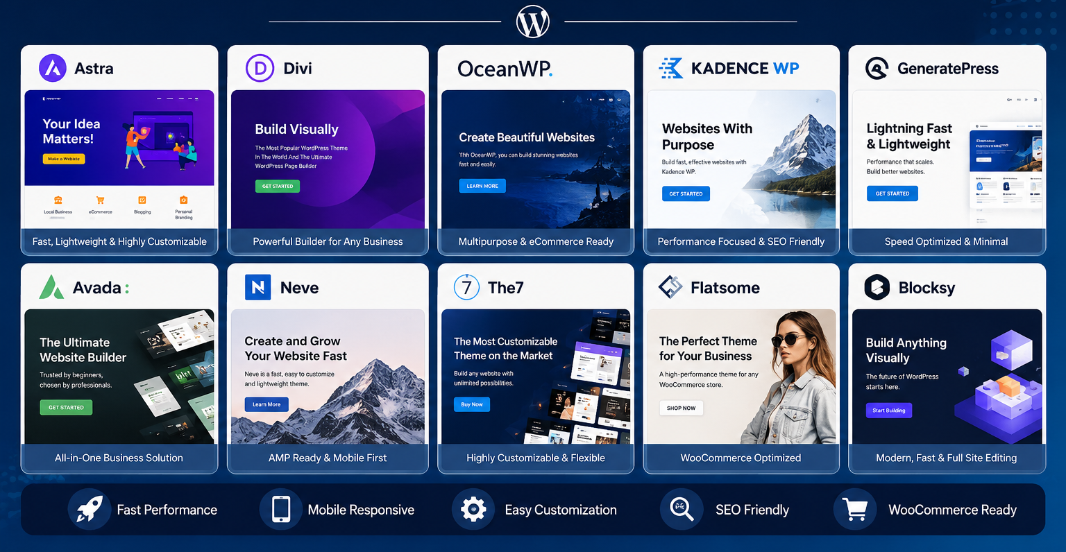 Best WordPress Themes for Business Websites in 2026