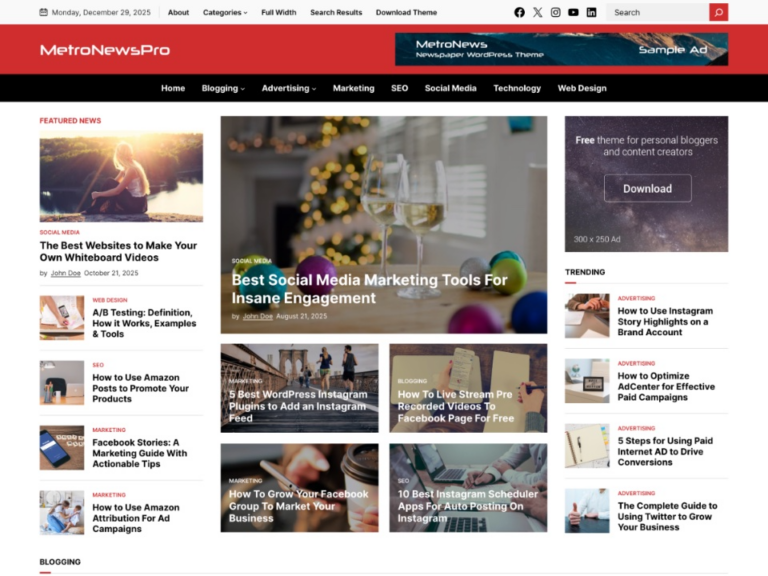 MetroNewsPro (v1.0.0) WPEnjoy Themes