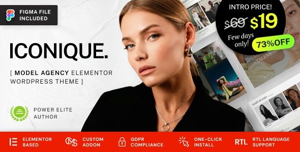 Iconique (v1.1.2) Fashion Model Agency WordPress Theme [Activated]