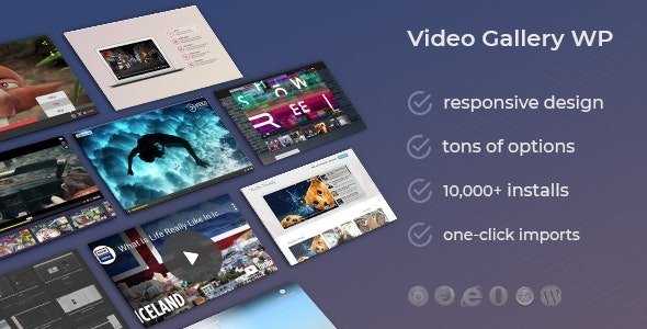Video Gallery v12.40 WordPress Plugin/w YouTube, Vimeo, Facebook pages