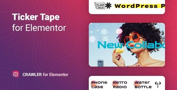 Crawler v1.0.9 Ticker Plugin for Elementor