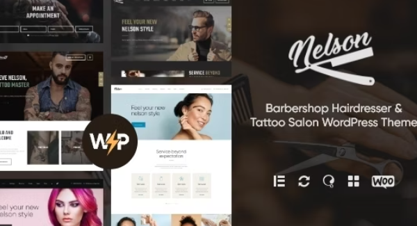 Nelson (v1.5.0) Barbershop Hairdresser & Tattoo Salon WordPress Theme
