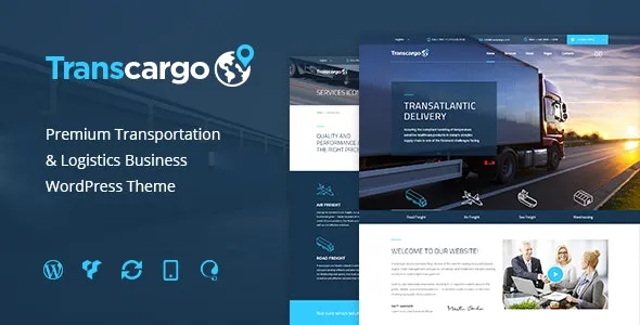 Transcargo (v2.9.2) Transportation WordPress Theme for Logistics [NFIX]