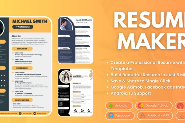 Resume Maker CV Builder with Admob FB Integration v1.0