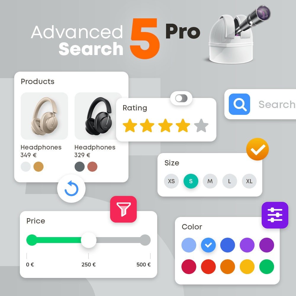 Advanced Search 5 Pro (v5.1.0) Filters & Search Module [v1.6-v1.7-v8x] Prestashop