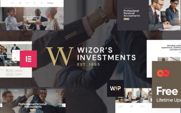 Wizor’s (v2.12) Investments & Business Consulting Insurance WordPress Theme