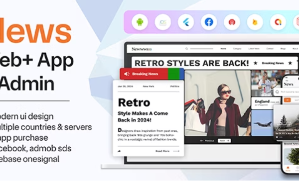 Newsify (3 April 2024) News & Magazine Flutter App, News Website