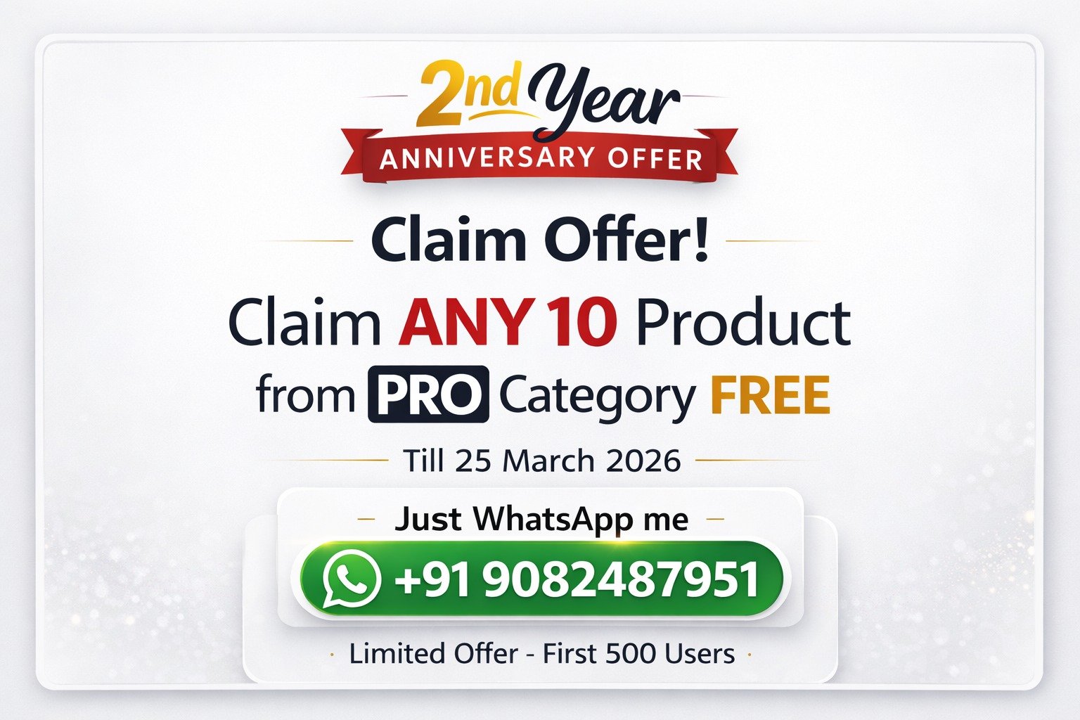 Anniversary Special Offer