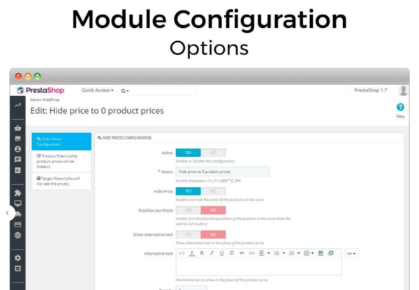 Hide or show price and disallow purchase v1.2.2