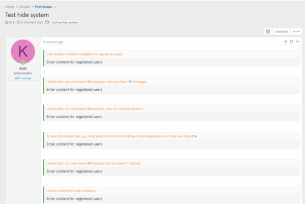 [MMO] Hide Bb-Code Content System v2.3.3 XenForo