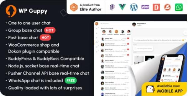 WP Guppy PRO v4.3.2 A live chat plugin for WordPress [Activated]