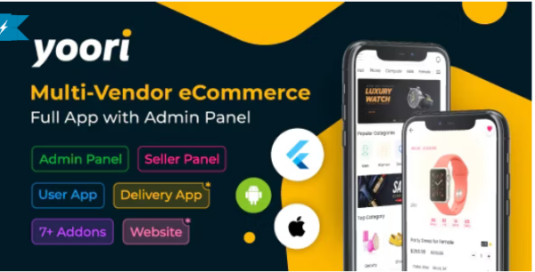 YOORI (v1.1.6) Flutter Multi-Vendor eCommerce Full App with Admin Panel