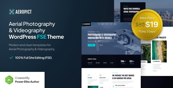 Aeropict v1.0.0 Drone Aerial Photography & Videography FSE WordPress Theme