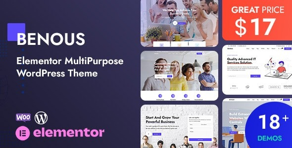 Benous (v1.4.1) Elementor MultiPurpose WordPress Theme