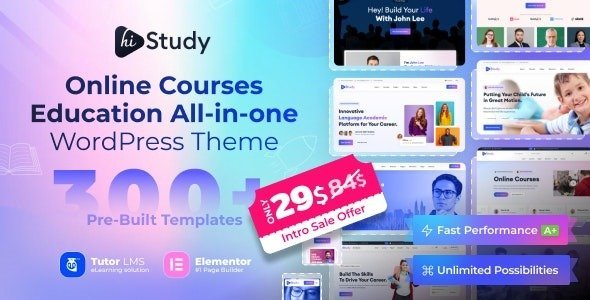 HiStudy (v3.2.3) Online Courses & Education WordPress Theme