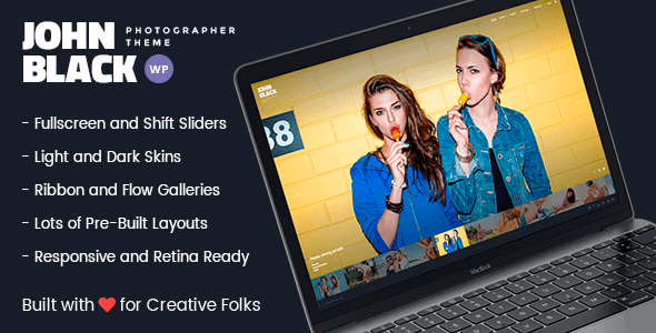 JohnBlack Photography v2.0.2 Photography Fullscreen WordPress Theme