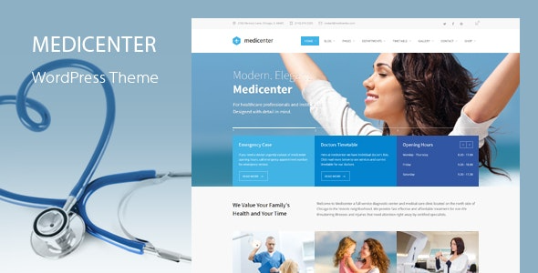 MediCenter (v16.1) Health Medical Clinic WordPress Theme