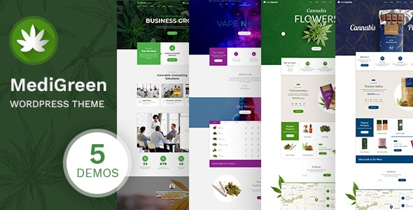 MediGreen (v1.2.3) Medical Marijuana & Dispensary WordPress Theme