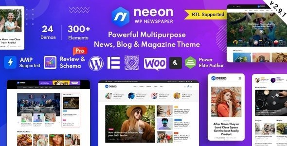 Neeon (v3.1.3) WordPress News Magazine Theme