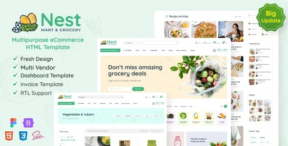 Nest (v6.2) Multipurpose eCommerce HTML Template