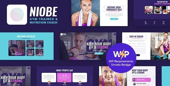 Niobe v1.1.11 A Gym Trainer & Nutrition Coach WordPress Theme