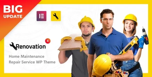 Renovation (v4.6.2) Repair Service, Home Maintenance Elementor WP Theme