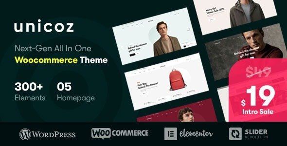 Unicoz (v1.1.1) Elementor WooCommerce Theme