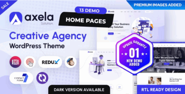 Axela (v1.1.8) Creative Agency WordPress Theme