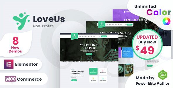 Loveus (v3.8) NonProfit Charity WordPress Theme